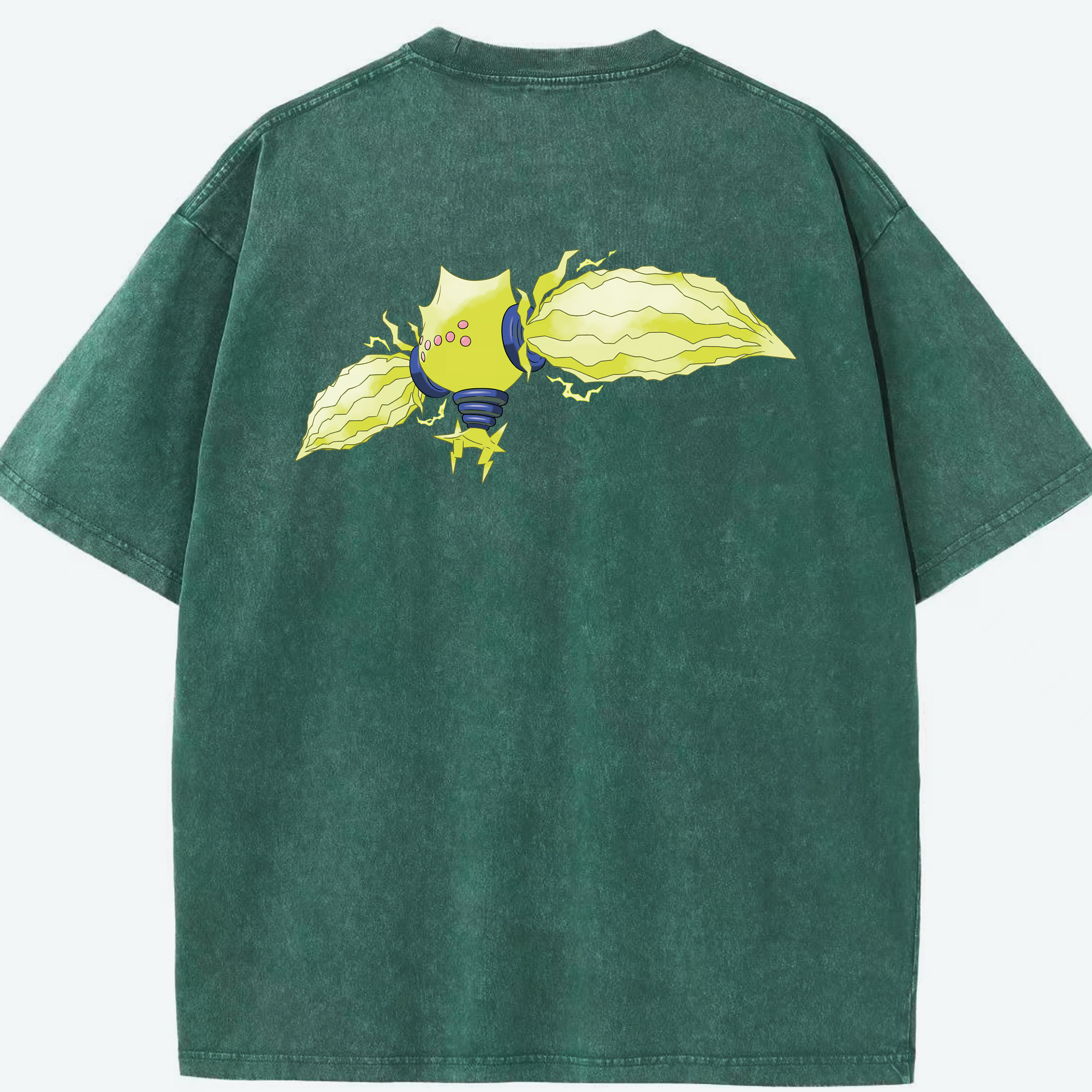（画像用） ポケットモンスター Pokémon 綿100% ヴィンテージ風 半袖Tシャツ（背面プリント）